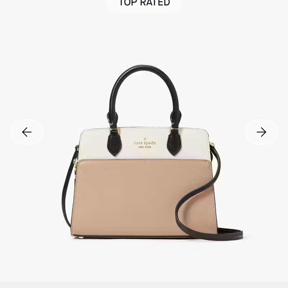 Kate Spade Cream and Tan Madison Satchel small